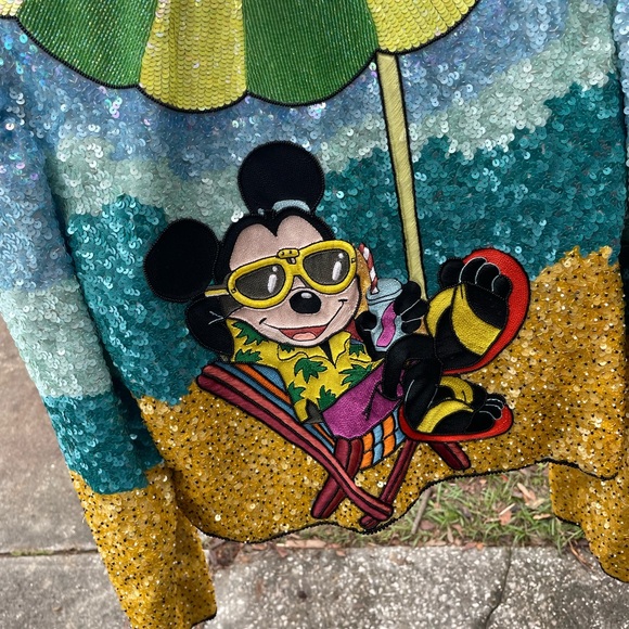 1990s Disney / Mickey Mouse platinum Jeanette Kastenberg bolero jacket - Picture 4 of 6